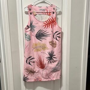 MISSLOOK Pink Tropical Print Tank Pinafore for Kids